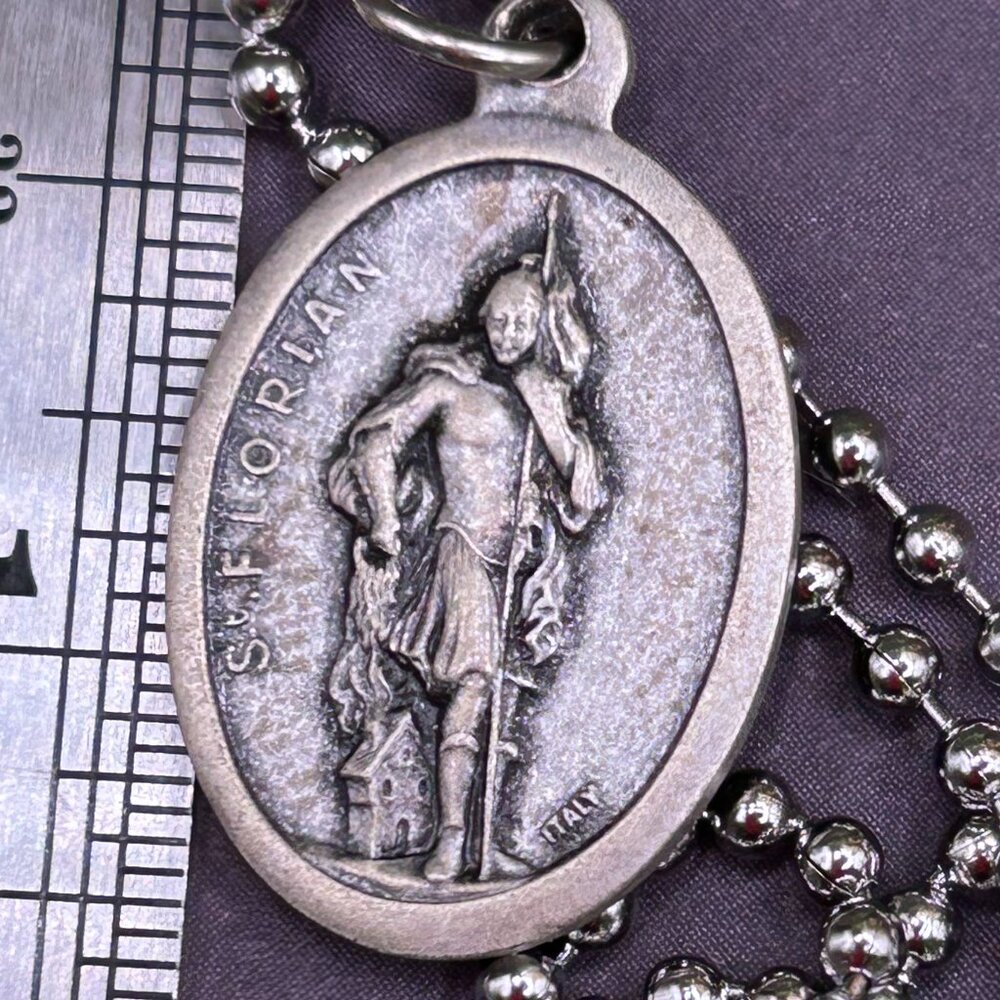 Saint Florian Silver Necklace